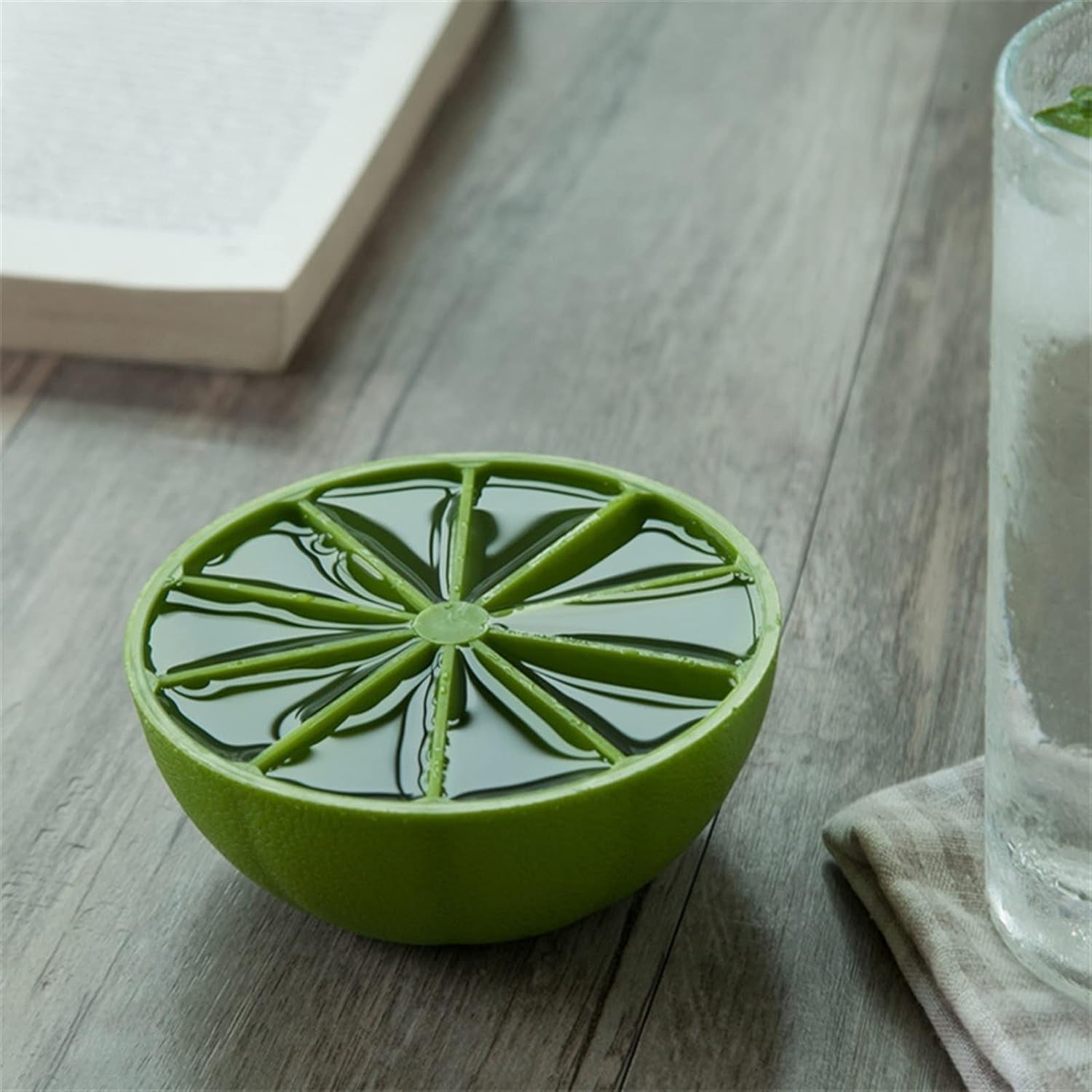 Lemon Shape Flexible Silicone Ice Cube Tray  8-slot Round Ice Mold (1 Pc) Lemon Shape Flexible Silicone Ice Cube Tray  8-slot Round Ice Mold (1 Pc)